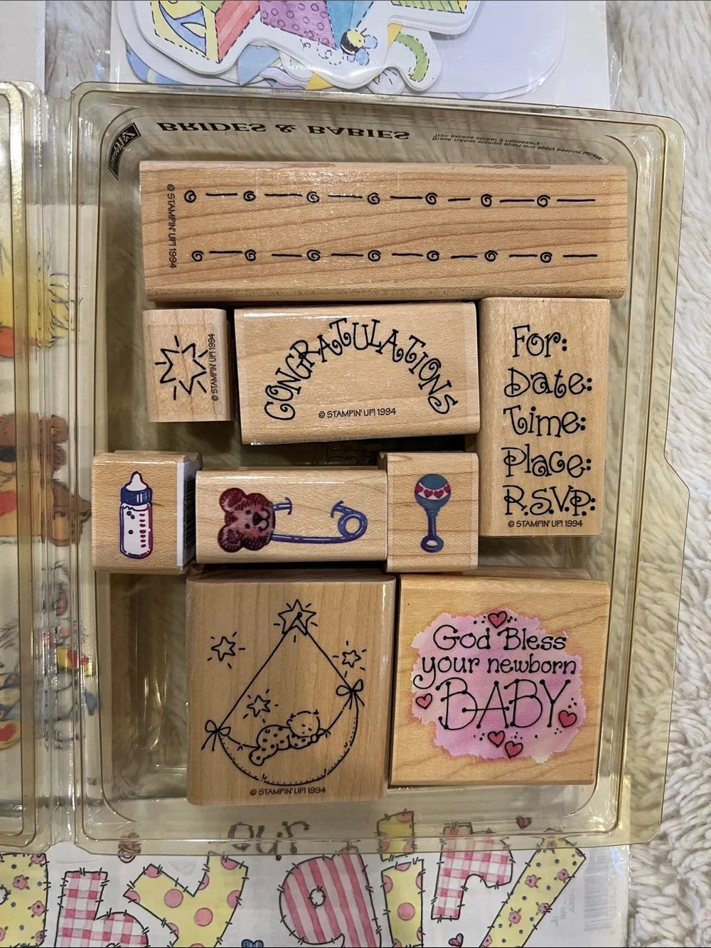 Gender Reveal Bundle Boy Or Girl? Baby lot misc stamping up